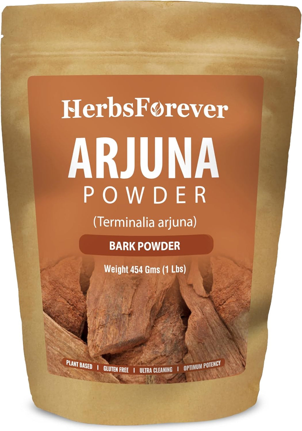 Herbsforever Terminalia Arjuna Bark Powder -Heart Strong & Cardik Rejuvenating Tonic, Wild Harvested -Non GMO, Vegan-2X Potency | Ultra Clean |NO Sand & Mud| Steam Sterilized|16oz-1LBS|BPA Free