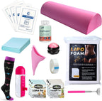 BBL Essentials Kit (28-Piece Recovery Set) with SurgiSupport – Post Surgery Supplies with Toilet Pillow, Lipo Foam, ABD Pads, Scar Gel, Compression Socks, Arnica & Pineapple Teas