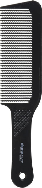 Diane Flat Top Clipper Comb – Fine Tooth, Hair-Cutting, Styling Tool for Women, Men, Hair Stylists, Barbers, Black, 9.5 Inches, D7024