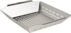 Weber Deluxe Grilling Basket – Stainless Steel Grill Basket for Vegetables, Seafood & Small Foods, Durable BBQ Cooking Accessory for Charcoal and Gas Grills