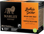 Marley Coffee Buffalo Soldier, Fairtrade Certified, Medium-Dark Roast Coffee, Keurig K-Cup Brewer Compatible Pods, 24 Count