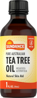 Sundance Australian Tea Tree Oil for Skin | 1 Fluid Ounce | Natural Pure Skin Aid | Melaleuca Alternifolia | Non-GMO and Gluten Free