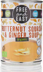 Free & Easy Free From Dairy Free Organic Butternut Squash & Ginger Soup 400g