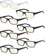Eyekepper 7-pack Reading Glasses Blue Light Blocking for Men +4.00