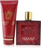 Eros Flame Versace for Men - 2 Pc Gift Set 3.4oz EDP Spray, 3.4oz Perfumed Shower Gel