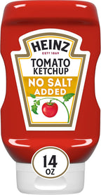 Heinz Tomato Ketchup with No Salt Added, 14 oz Bottle