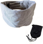 Fan Wu Cotton Sleep Mask for Side Sleepers – Soft, Lightweight & Breathable Blackout Eye Cover for Women & Men | Ideal for Travel, Hotel & Home Use | Grey
