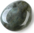 MAIBAOTA 1.6-2.0" Grey Labradorite Crystal Large Reiki Natural Tumbled Polished Stones for Energy Witchcraft Therapy Meditation DIY Crystals for Protection