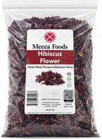 2lb Dried Whole Hibiscus Flowers and Petals, Flor de Jamaica, Sorrel Flower, Zobo Flower perfect for Tea and Mexican Agua Fresca by Mecca Foods | perfect for Mexican Agua Fresca, Tea, Flor de Jamaica, by Mecca Foods