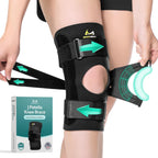 BraceAbility J Patella Knee Brace - Lateral Patellar Stabilizer with Medial and J-Lat Support Straps for Dislocation, Subluxation, Patellofemoral Pain, Left or Right Kneecap Tracking (XL)