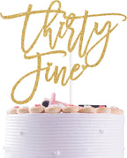 Gold Glitter Thirty Fine Cake Topper, Rip Twenties/Happy 30th Birthday/Fuck I'm 30, Funny 30th Birthday Party Decorations Supplies