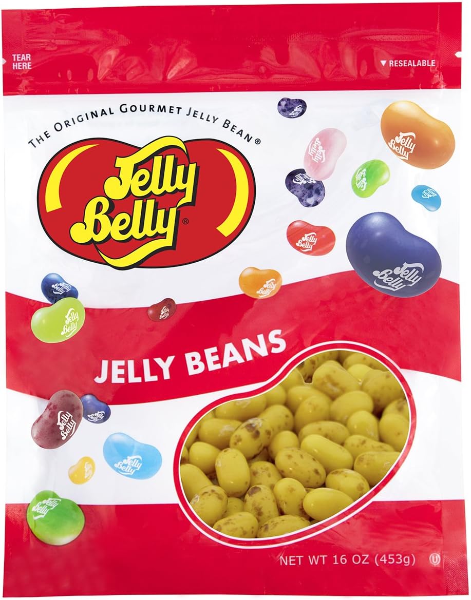 Jelly Belly Top Banana Jelly Beans - 1 Pound (16 Ounces) Resealable Bag - Genuine, Official, Straight from the Source
