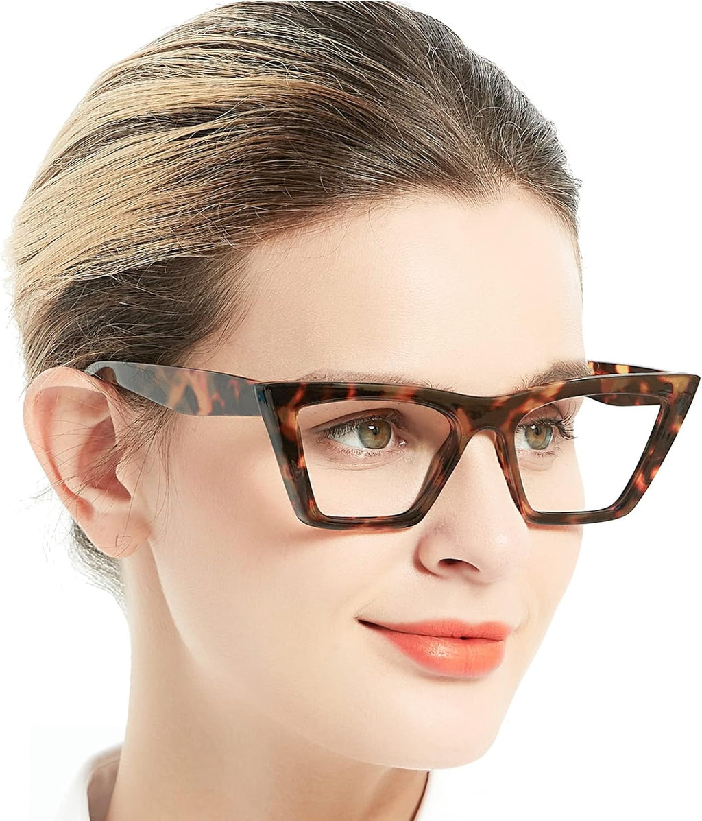 OCCI CHIARI Oversized Reading Glasses 1.5 Womens Trendy Cat Eye Readers 1.0 1.25 1.5 1.75 2.0 2.25 2.5 2.75 3.0 3.5 4.0 5.0 6.0 (Brown,1.50)