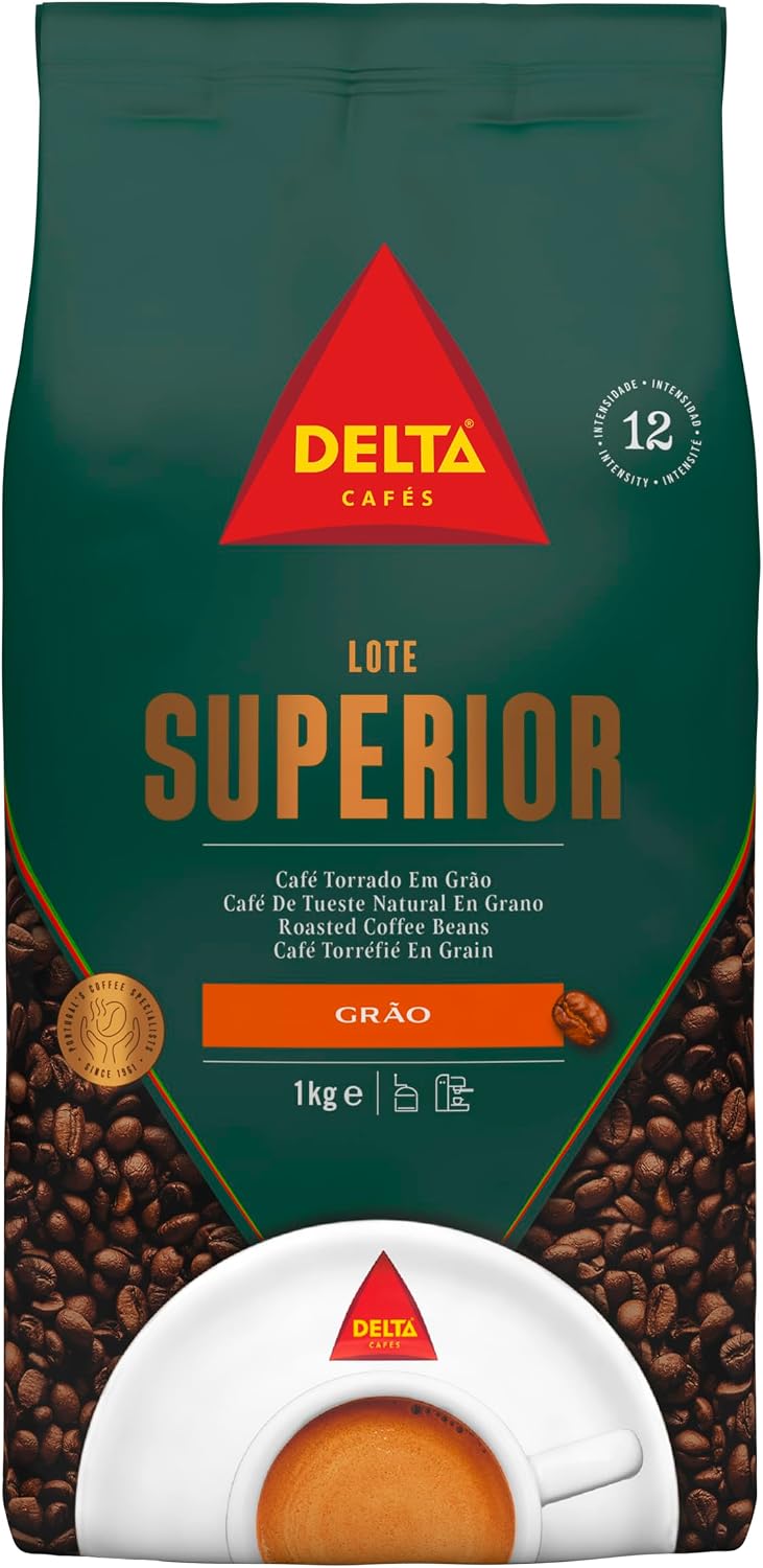Delta Lote Superior 1kg/35.2oz – Full-Bodied Medium-Roast Coffee Beans, Energetic Aroma & Subtle Acidity, Notes of Chocolate, Nuts & Red Fruit – Whole Bean for Espresso, Filter & Moka Brewing