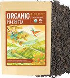 GLDNT Organic Pu-erh Tea, Yunnan Ripe Pu'erh Tea Loose Leaf, Fermented Dark Tea, Bold & Smooth Flavor, Caffeinated, 16oz