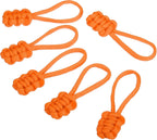 PATIKIL Zipper Pulls Replacement, 6 Pack Extension Cord Handle Fix Pull Tab Extender Fixer Slider Head Repair Kit for Luggage Backpack Jacket, Orange
