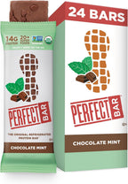 Perfect Bar, Chocolate Mint Protein Bar, High Protein, Organic, Gluten Free, Soy Free, Non GMO, No Sugar Alcohols, 2.3 Ounce Bar, 24 Count