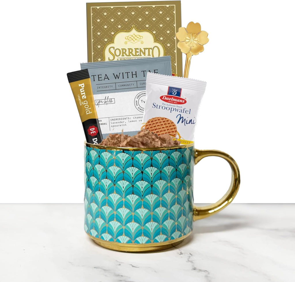 Coffee and Chocolate Indulgence Sets (Hug In A Mug - Turquoise)