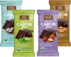 Missy J's Organic Carob Bars Variety 4 Pack. Made w/Coconut Sugar, Vegan, Gluten Caffeine Free, Healthy Substitute for Chocolate, Perfect for Snacks and Treats