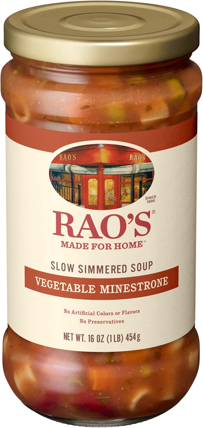 Rao's Homemade Vegetable Minestrone Soup, 16oz, Real Vegetables, Traditional Italian Heat and Serve Soup