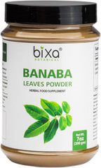 bixa BOTANICAL Ayurvedic Natural Herbal Supplement Banaba Leaf Powder Pure Authentic Premium Quality (Lagerstroemia speciosa) 7 Oz (200g), Natural Antioxidants