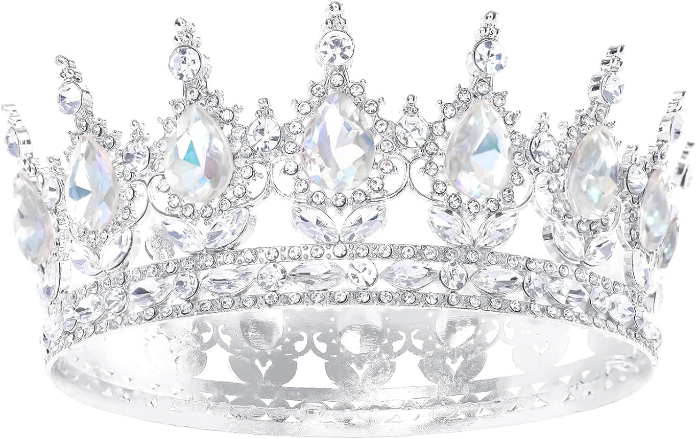 Queen Crown for Women Crystal Tiara for Women Rhinestone Wedding Headband for Bride Hair Accessories for Costume Birthday Party Prom