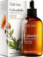 Gya Labs Calendula Oil - 1 Fl Oz - Carrier Oil for Hair, Skin, Face, Scalp & Body Massage