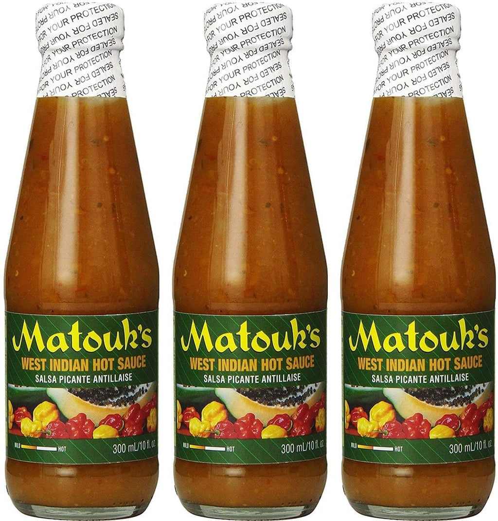 Matouk's West Indian Hot Sauce Salsa Picante 10 Ounce (Pack of 3)