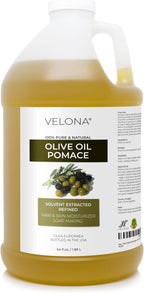 Olive Pomace Oil by Velona - 64 Fl Oz | 100% Pure and Natural Carrier Oil | Refined | Skin, Hair, Body & Face Moisturizing | Use Today - Enjoy Results.