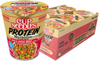 Nissin Cup Noodles Protein Ramen, Beef Flavor with Bone Broth, 16g Protein, 2.54 Ounce Cup (Pack of 6)