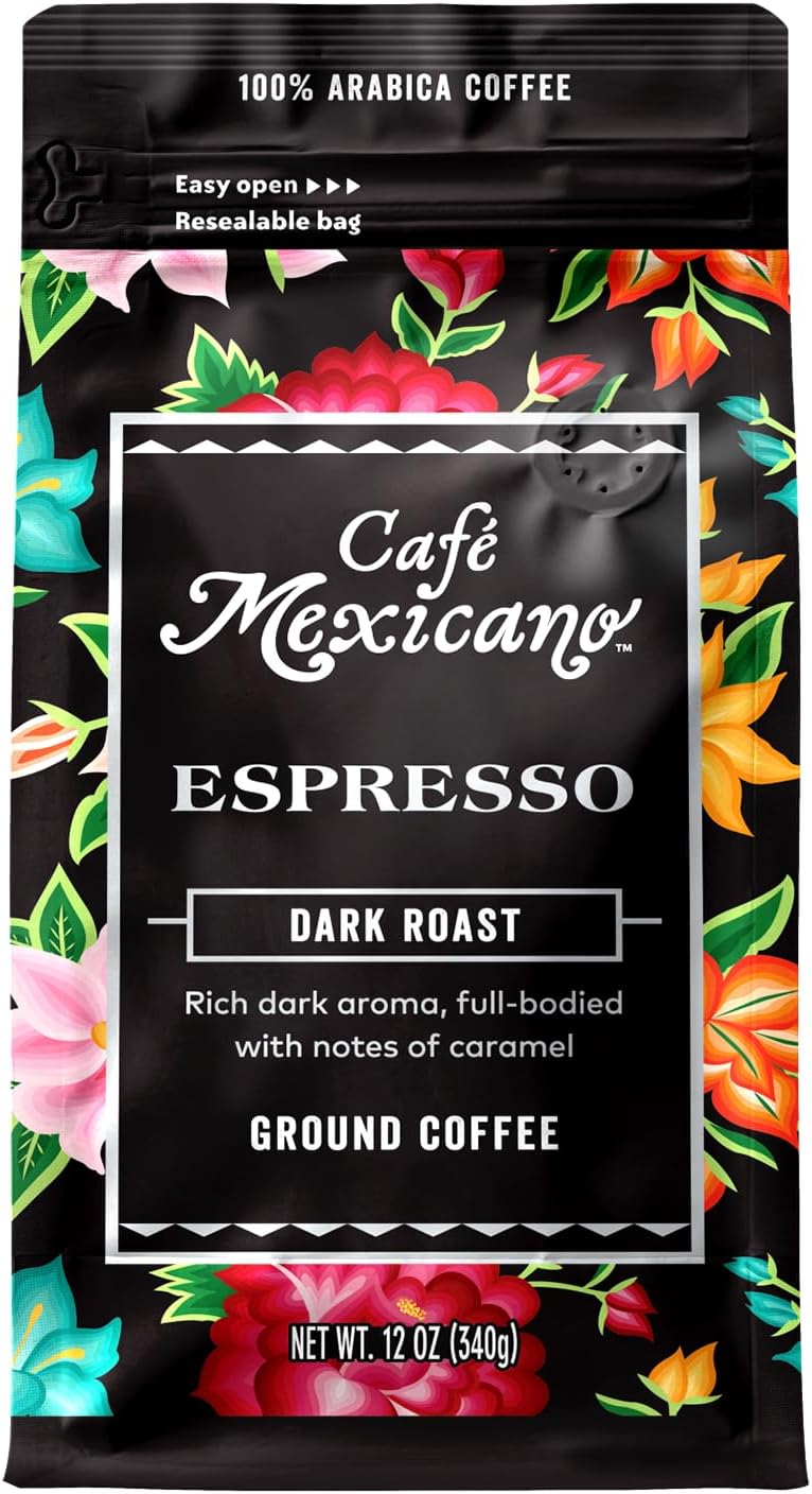 Café Mexicano - Espresso Ground Coffee - Specialty Arabica Coffee Sourced from Mexico - 12 oz. Bag