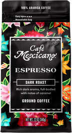 Café Mexicano - Espresso Ground Coffee - Specialty Arabica Coffee Sourced from Mexico - 12 oz. Bag