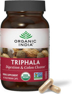 ORGANIC INDIA Triphala Capsules Organic - Herbal Supplement with Amla, Bibhitaki, Haritaki, Digestion & Colon Support, Immune System Support, Adaptogen, Vegan, USDA Certified Organic - 60 Capsules
