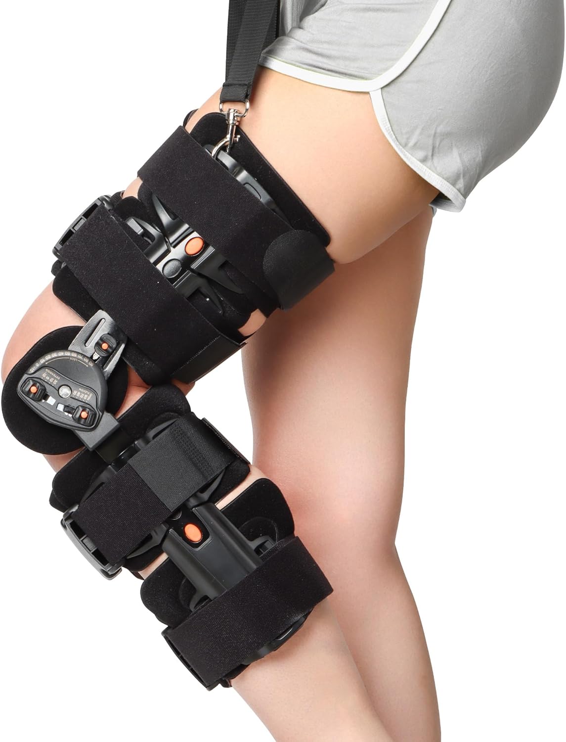 Hinged Knee Brace with Side Stabilizers for Women&Men, Adjustable Post Op Knee Immobilizer Leg Braces Orthopedic Patella Support for Arthritis, ACL, MCL, and PCL Injury – Optimal Support for Rehabilitation