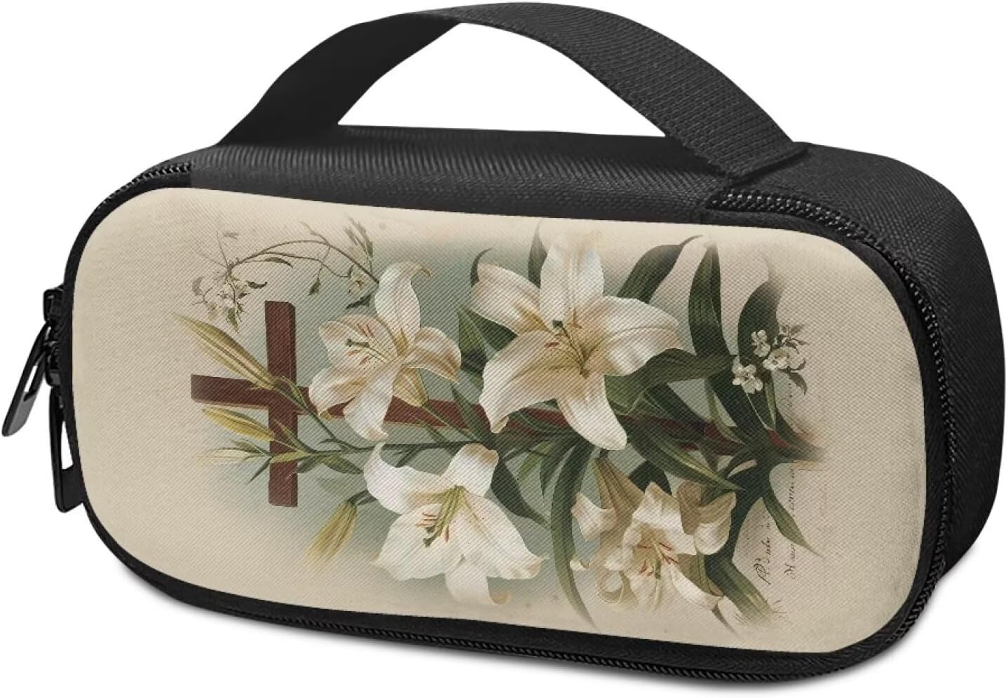 Lily Cross Diabetic Supplies Bag Carrying Case for Diabetes Testing Kit, Blood Glucose Monitor Kit with Meter, Blood Sugar Test Strips, Lancets, Lancing Device, Alcohol Wipe
