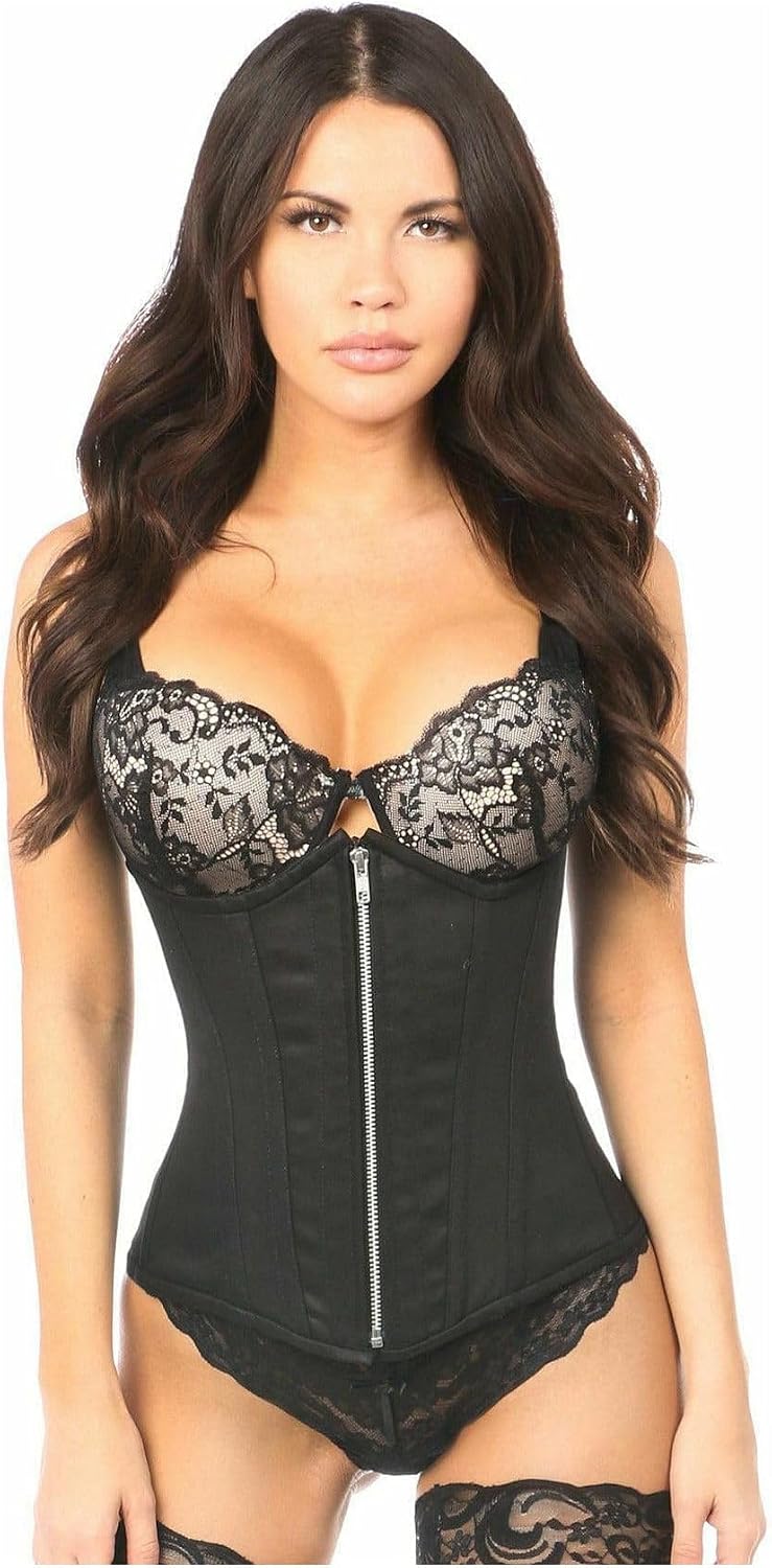 Daisy corsets Women's Cotton Steel Boned Underbust Corset W/Zipper