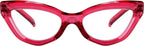 Eyekepper Cat-eye Style Reading Glasses for Women Chic Readers - Rose Red +2.50