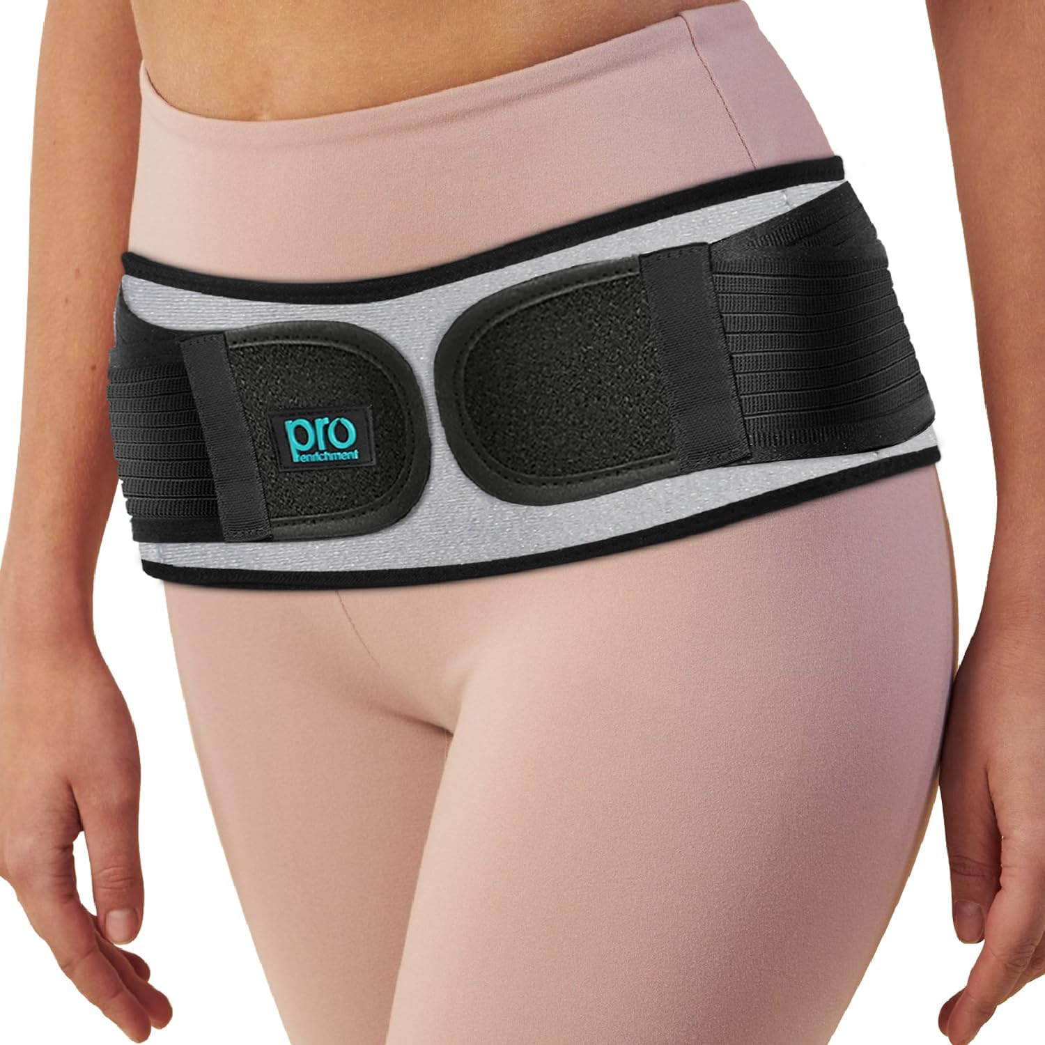 Sacroiliac Hip SI Belt for Women and Men That Alleviates Sciatic, Pelvic, Lower Back, Leg and Sacral Nerve Pain Caused by Si Joint Dysfunction| USA Patented - Hip Brace Support (Regular/Grey)