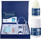 Zinc Oxide Eugenol Dental Care Kit, Tooth Repair Kit, Temporary Tooth Filling Repair Kit, Tooth Filler, Cavity Filler, Dental Cement Glue Adhesive for Crowns, Bridges, Teeth, Home Dental Emergency Fix