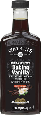 Watkins All Natural Original Gourmet Baking Vanilla, with Pure Vanilla Extract, 11 Fl Oz (Pack of 1) - Packaging May Vary