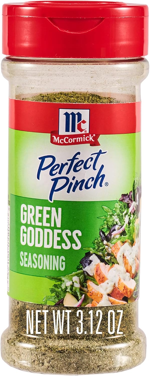 McCormick Perfect Pinch Seasoning, Green Goddess, For Adding Tangy, Herby Flavor to Chicken, Roasted Veggies, Dressings, Sauces & More, 4.23 oz