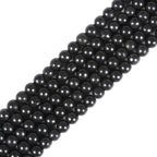 Shungite 4mm Round Healing Crystal Loose Beads 16 Inch for Jewelry Making Beads