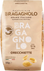 Pastificio Bragagnolo, Orecchiette 847 Bronze-Drawn, 100% Italian Pasta, Made with Durum Wheat Semolina Flour, Non GMO (1 LB. BAG) - Consistently al Dente.