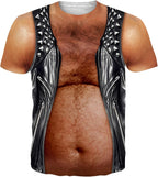 uideazone Mens Short Sleeve T-Shirt Casual 3D Creative Print Crewneck Graphic Tees