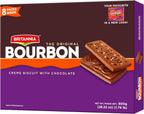 Britannia The Original Bourbon Chocolate Crème Biscuits Family Pack, Classic Chocolate Sandwich Cookies, 800g (28.22 oz / 1.76 lb), 8 Packs Inside