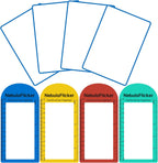 4 Pcs Magnifying Sheet 3X Page Magnifier for Reading Lightweight PVC Fresnel Lens with 4 Pcs Magnifying Bookmark Ruler for Low Vision & Seniors