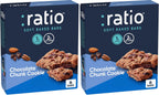 Ratio Soft Baked Bars, Chocolate Chunk Cookie, 1g Sugar, Keto Friendly, 5.34 OZ (6 Bars) (Pack of 2)