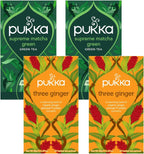 Pukka Tea Bags, Organic (Three Ginger, & Supreme Matcha Green) (2ea / 20ct) (Variety Pack)
