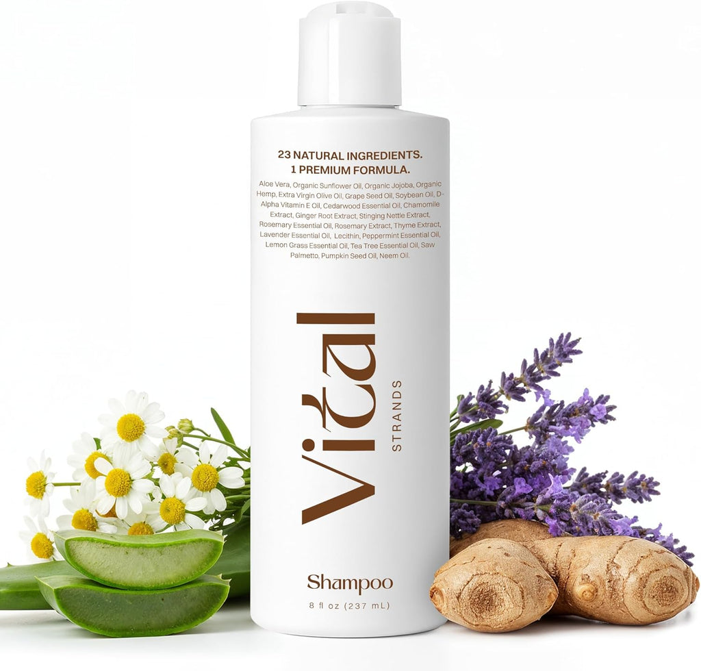 Hair Growth Shampoo for Thinning Hair for Women – Rosemary, Nettle & Saw Palmetto, 23 Natural Ingredients, Sulfate Free Scalp Detox, Anti Breakage Conditioner - 8 fl oz