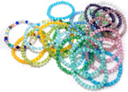 RICHRAIN Wholesale Bulk Crystals Bracelets Beaded Bracelet 6mm Round Bead Cat's Eye Stone Opal 6.5inch 10 20 50 100 Lot